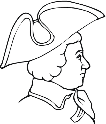 Revolutionary War Soldier  Coloring Page